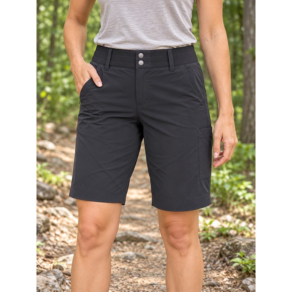 Title Nine Clamber Shorts Black Hiking Outdoor Athletic Womens 6 TN-250905